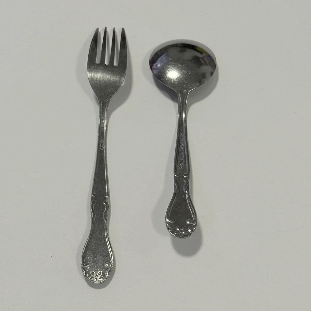 Vintage Walco Melinda Style Stainless Steel Replacement Dinner Fork And Teaspoon